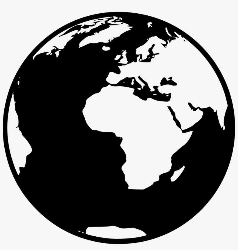 Earth Comments - Mundo A Blanco Y Negro, transparent png download
