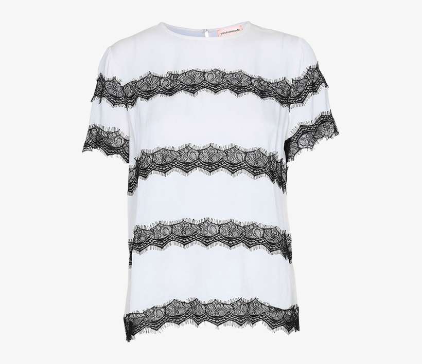 Yan Lace Trim Top - Custommade Yan 173360224 Off White (40), transparent png download