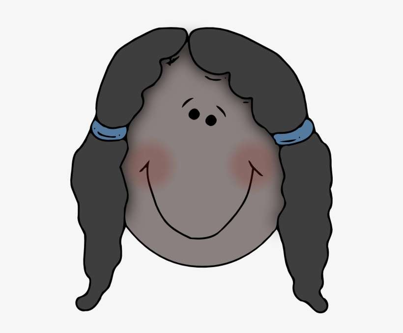 How To Set Use Girl Face With Pigtails Clipart - Kartun Muka Anak Kecil, transparent png download
