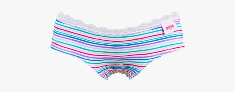 Fuschia Ombre- Boy Shorts With Lace Trim - Bra, transparent png download
