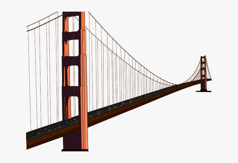 Golden Gate Bridge Clipart - Golden Gate Bridge, transparent png download