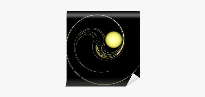 Golden Spiral Over Black Background - Spiral, transparent png download