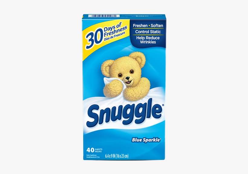 Snuggle Blue Sparkle Fabric Dryer Sheets, 40 Ct - Snuggle Dryer Sheets, transparent png download