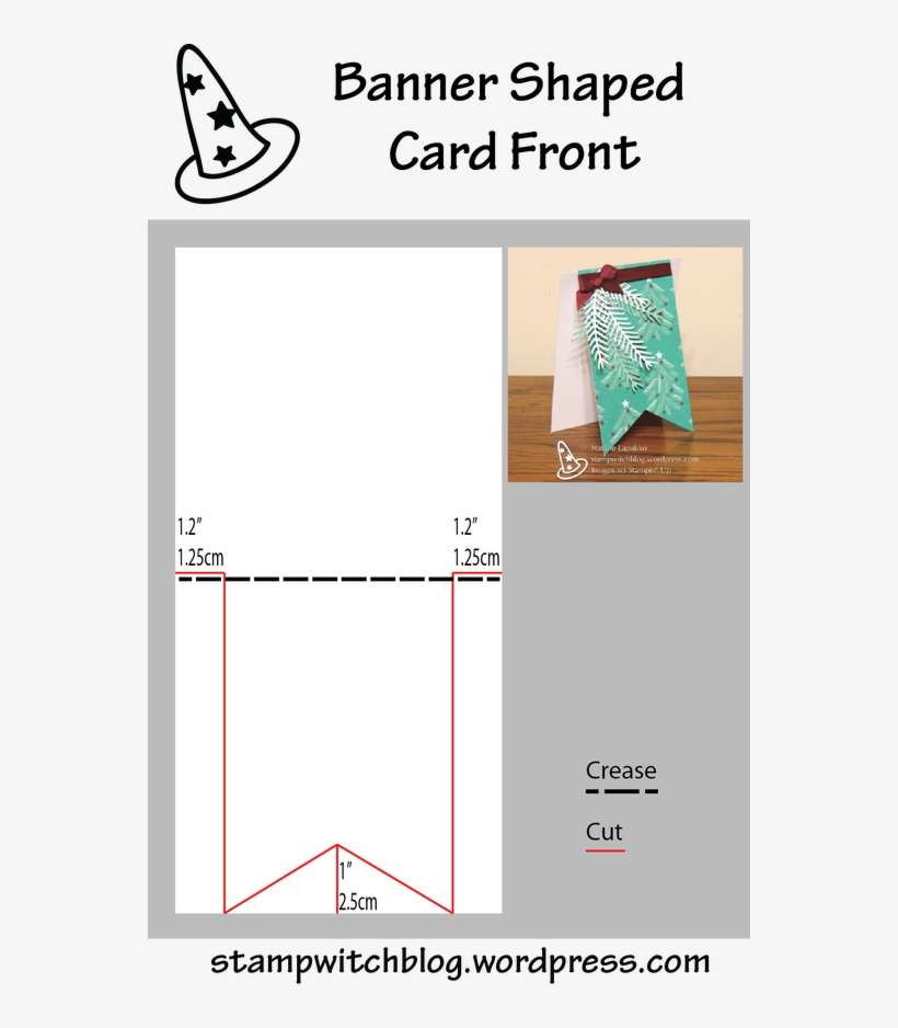 This Diagram Shows How To Cut A Card With A Banner - Bar-20 Days, transparent png download