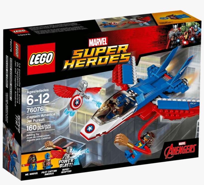 Captain America Jet Pursuit - Lego Marvel Super Heroes Captain America Jet Pursuit, transparent png download