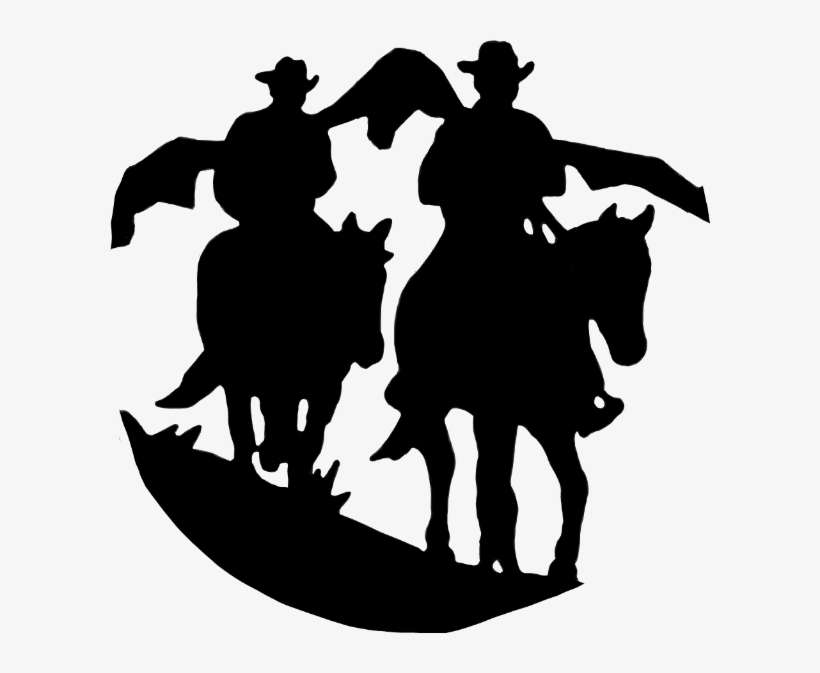 Cowgirl Cowgirlsilhouette Silhouette Cowboy Cowboysilho - Trail Ride Clip Art, transparent png download