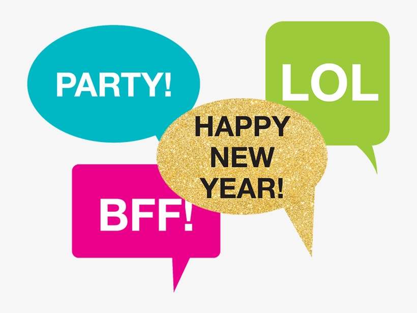 New Year Photo Booth Props - Graphic Design, transparent png download