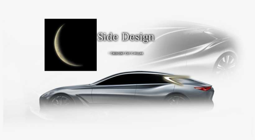 Side Design ・crescent Cut C-pillar - Infiniti Design Language, transparent png download