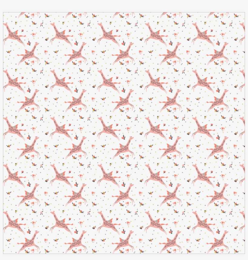Flying Giraffe Fabric - Motif, transparent png download