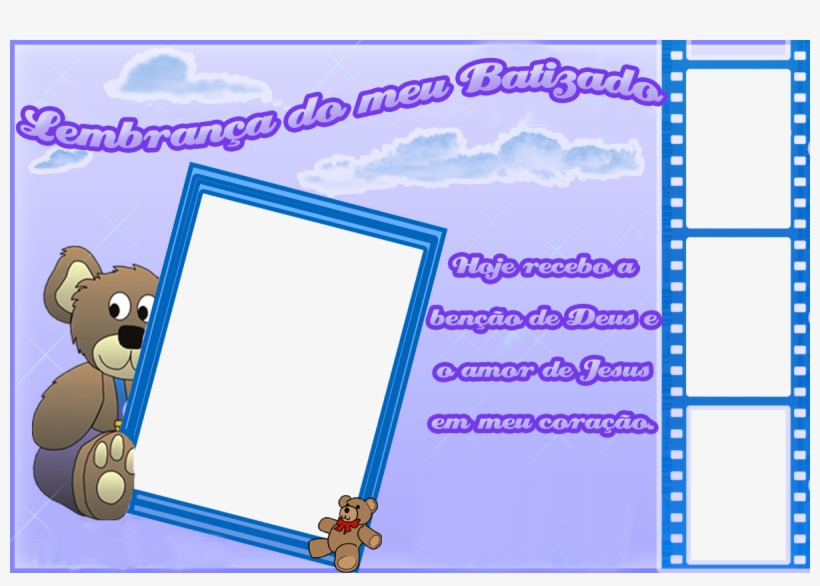 Essa Tem Longa Históriaaa Rs Achei Uma Pronta Na Net, - Molduras Para Fotos De Batizado Menino, transparent png download
