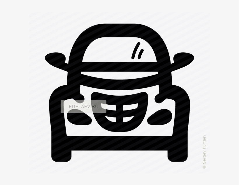 Vector Icon Of Retro Style Urban Automobile - Car Icon, transparent png download