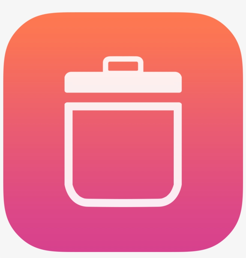 Trash Empty Icon Png Image - Recycle Bin Ios Icon, transparent png download