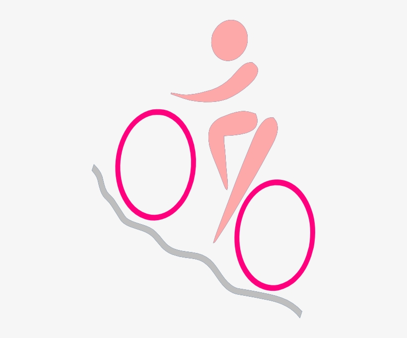 Girl On Bike Silhouette - Bicycle, transparent png download