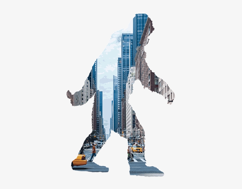 Silhouette In New York City By - Baseball, transparent png download