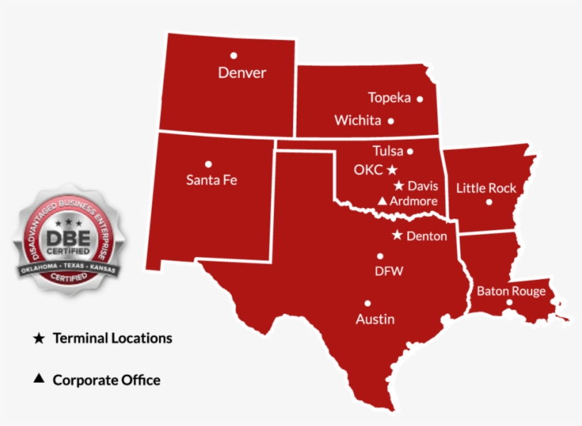 Map Of The Area Of Operations For Brown Transportation, - State Taxes Definition, transparent png download