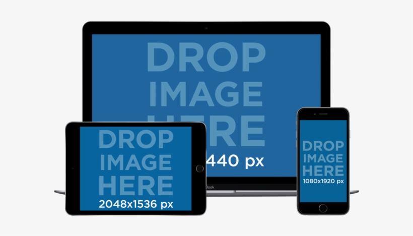 Front View Mockup Of An Ipad Mini And Iphone With A - Ipad Hand Mockup Png, transparent png download
