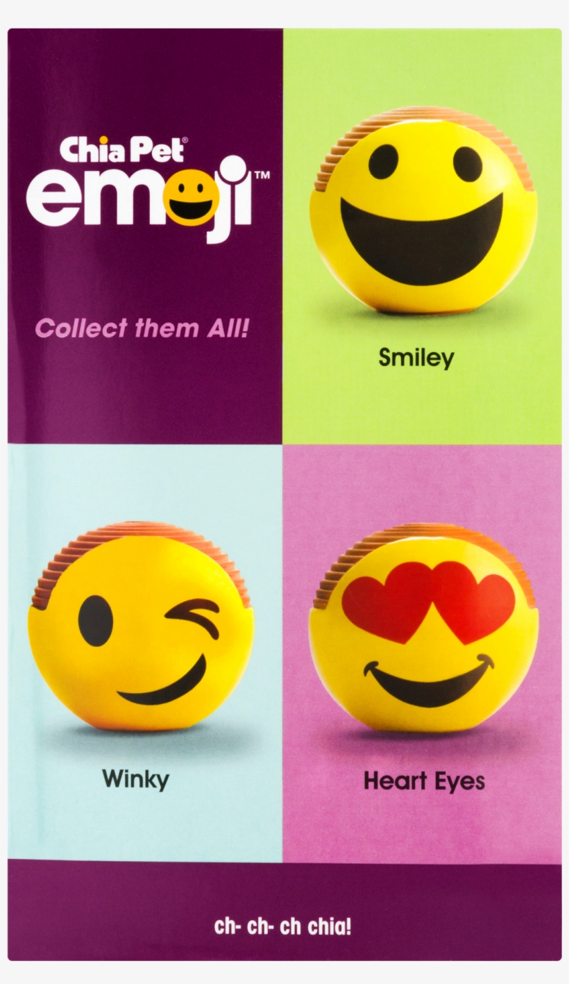 As Seen On Tv Chia Pet Emoji "winky" - Chia Pet Emoji Heart Eyes Handmade Decorative Planter,, transparent png download