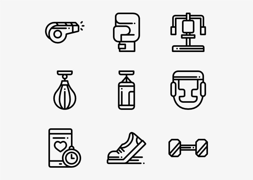 Gym Equipment 50 Icons - Surf Icons, transparent png download