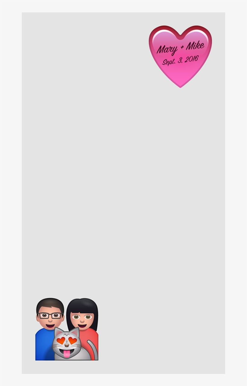 I Illustrated A Couple Custom Snapchat Geofilters For - Heart, transparent png download