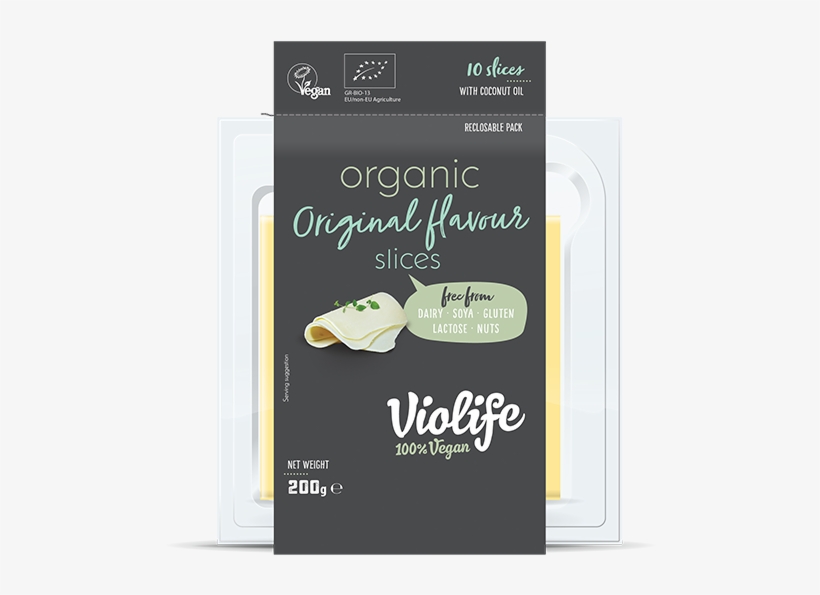 Organic Original Flavour Slices - Violife Cheddar, transparent png download