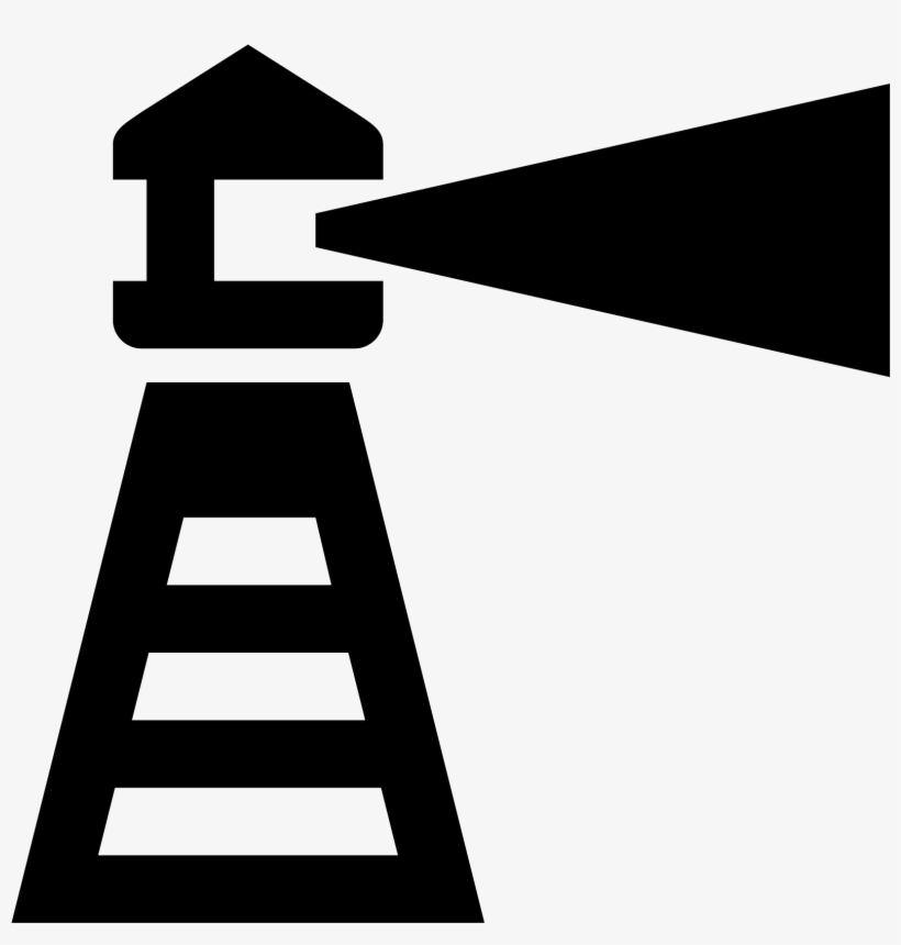 This Icon For A Lighthouse Has A Rectangular Base With - Lighthouse Icon, transparent png download
