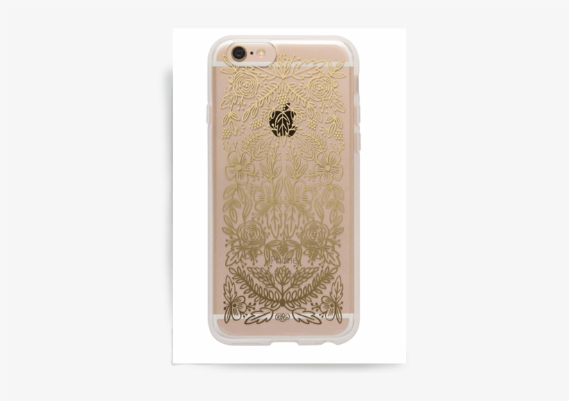 Gold Floral Lace Iphone Case - Rifle Paper Co. Iphone 6 Phone Case Gold Floral Lace, transparent png download