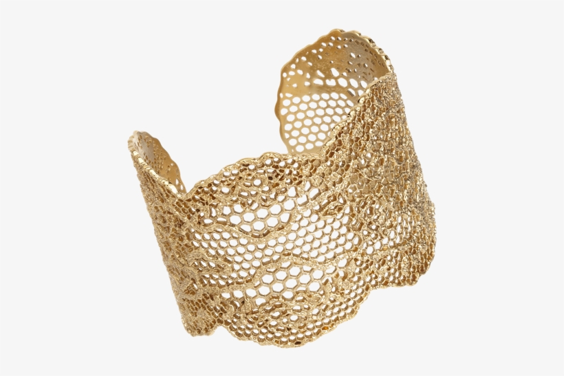 Aurélie Bidermann Gold Small Lace Cuff - Aurelie Bidermann Vintage Lace Cuff - Metallic - Bracelets, transparent png download