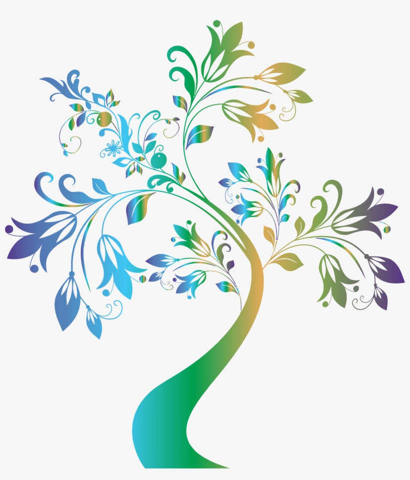 Big Image - Flower Tree Vector Png, transparent png download