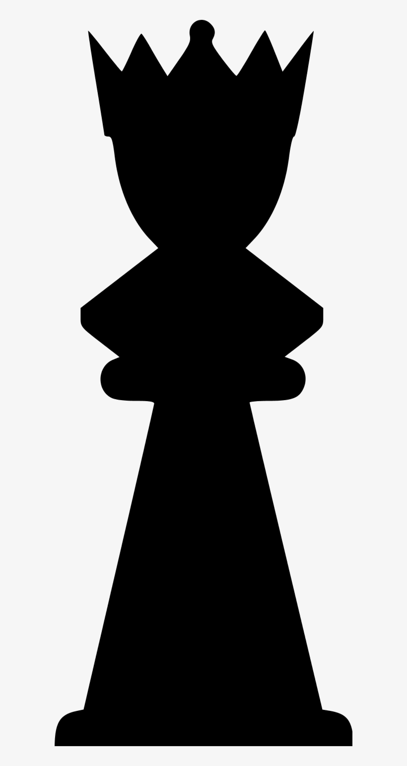 Chess King Silhouette Clipart - Queen Chess Piece Clipart, transparent png download
