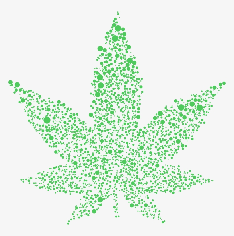 Cannabis Leaf Drug Flyer Plant Stem - Clip Art, transparent png download