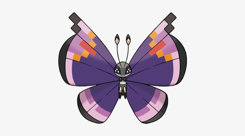 Vivillon-elegant - Pokemon Vivillon Garden Pattern, transparent png download