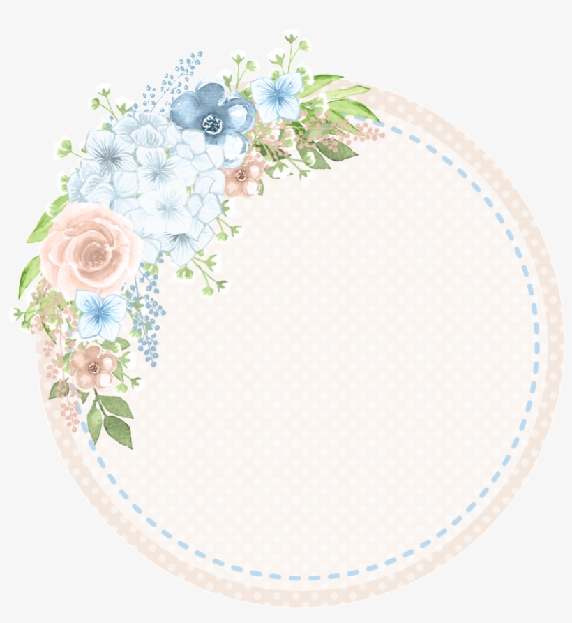 Round Elegant Flower Cartoon Transparent - Flower, transparent png download