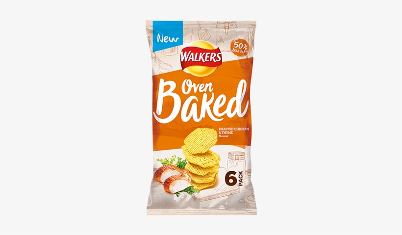 Baked Roast Chicken & Thyme - Salt And Vinegar Baked Crisps, transparent png download