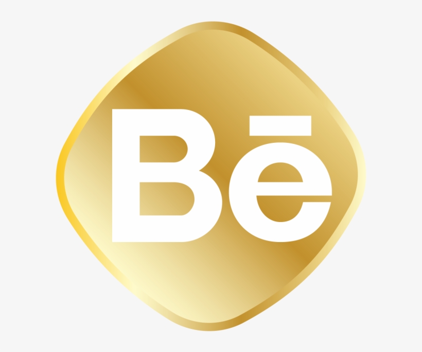 Golden Behance Icon, Social Media Vector, Royal, Golden - Icon, transparent png download