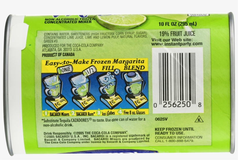 Bacardi Frozen Margarita Mix, transparent png download