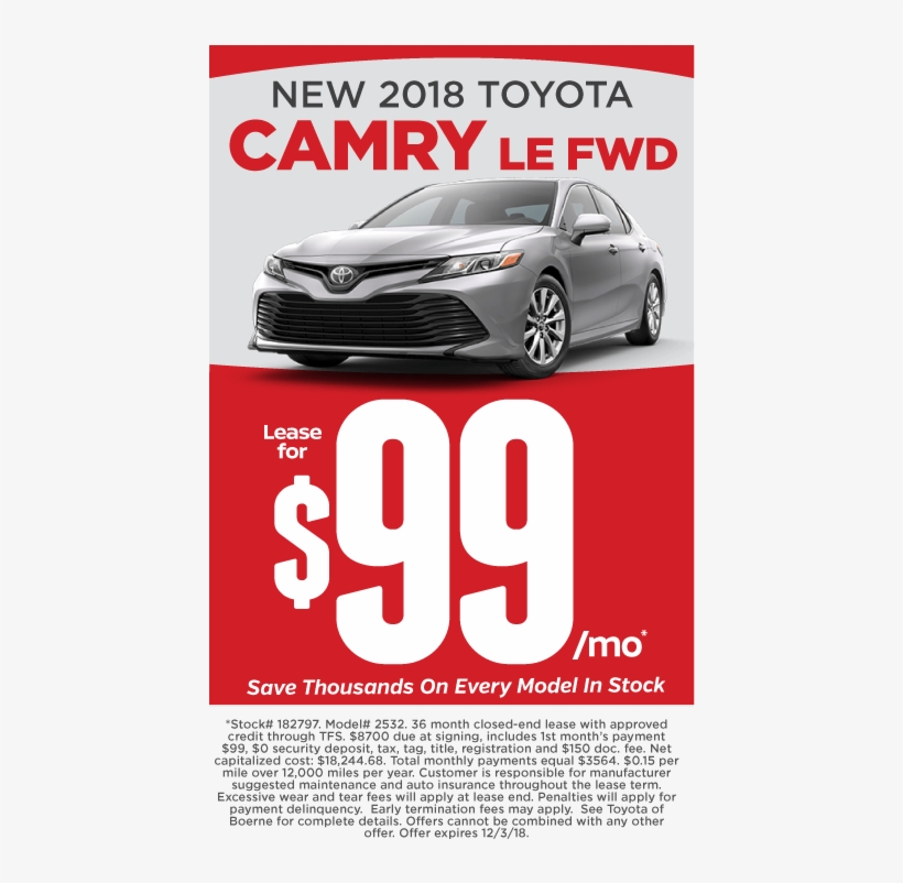 Camry Special Offers - Toyota Of Boerne, transparent png download