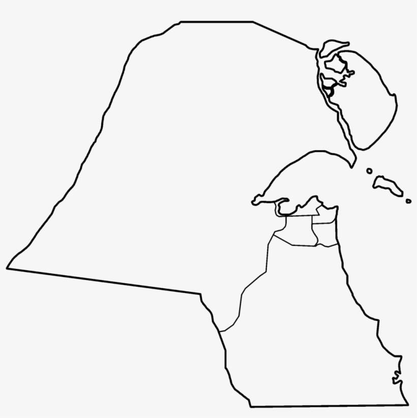 Kuwait Governorates Blank - Kuwait Map Vector Png, transparent png download