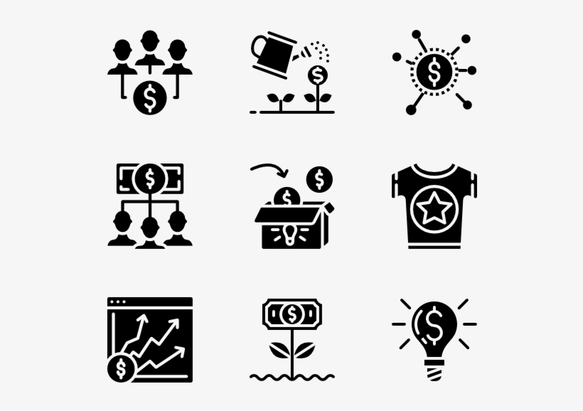Crowd Funding 30 Icons - Stock Illustration, transparent png download