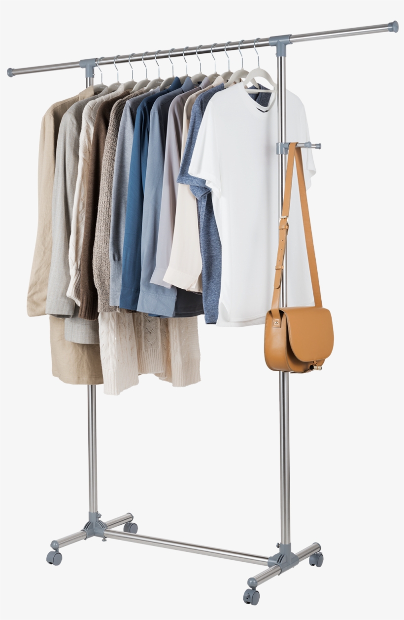 Allieroo Stainless Steel Adjustable Rolling Garment - Clothes Hanger, transparent png download
