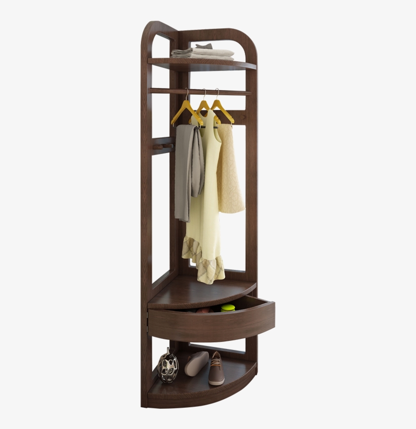 Simple Modern Hanger Floor Home Solid Wood Simple Coat - Clothes Hanger, transparent png download