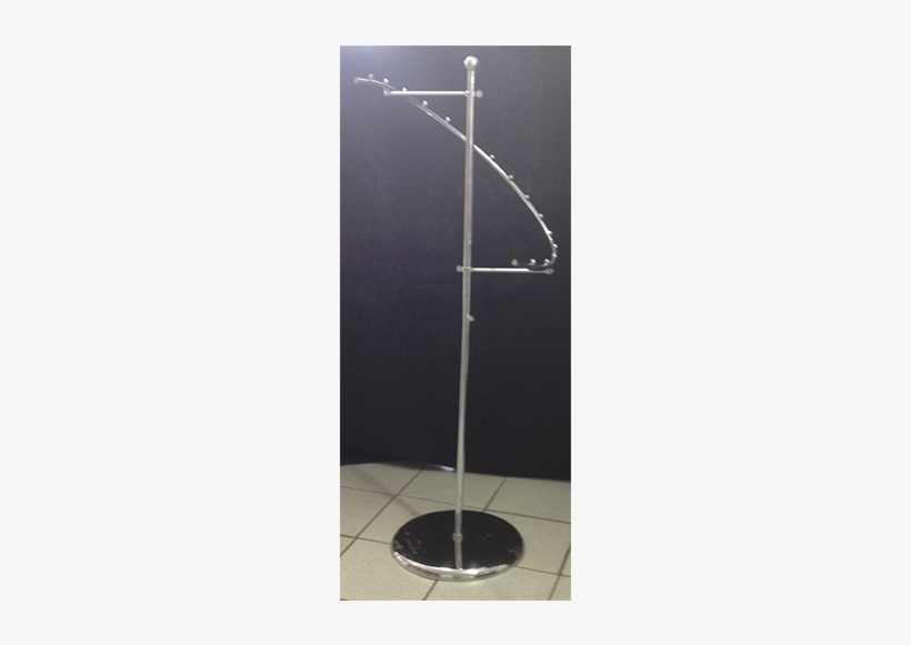 Chrome Spiral Clothing Rack With Ball On Top - Spiral Clothing Rack 67" High With 29 Ball Stops, transparent png download