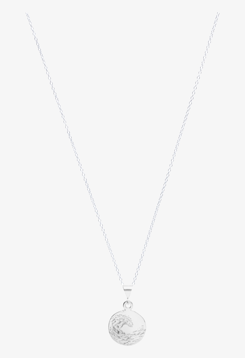 Sterling Silver Circle On A Sterling Silver Chain Neckless - Necklace, transparent png download