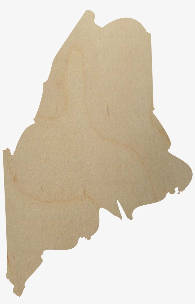 Maine State Wood Cutout - Maine State Shape, transparent png download