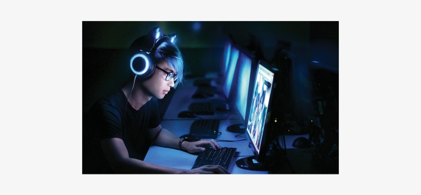 When It's Time To Make The Switch From Music To Gaming, - Wired Cat Ear Headphones, transparent png download