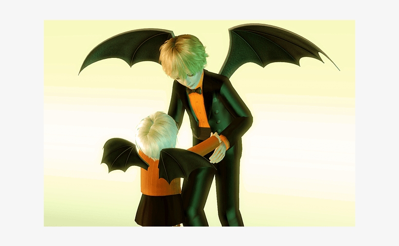 Kewai-dou Sims3 Devil's Wings For Child & Toddler - Sims 4 Animated Wings, transparent png download