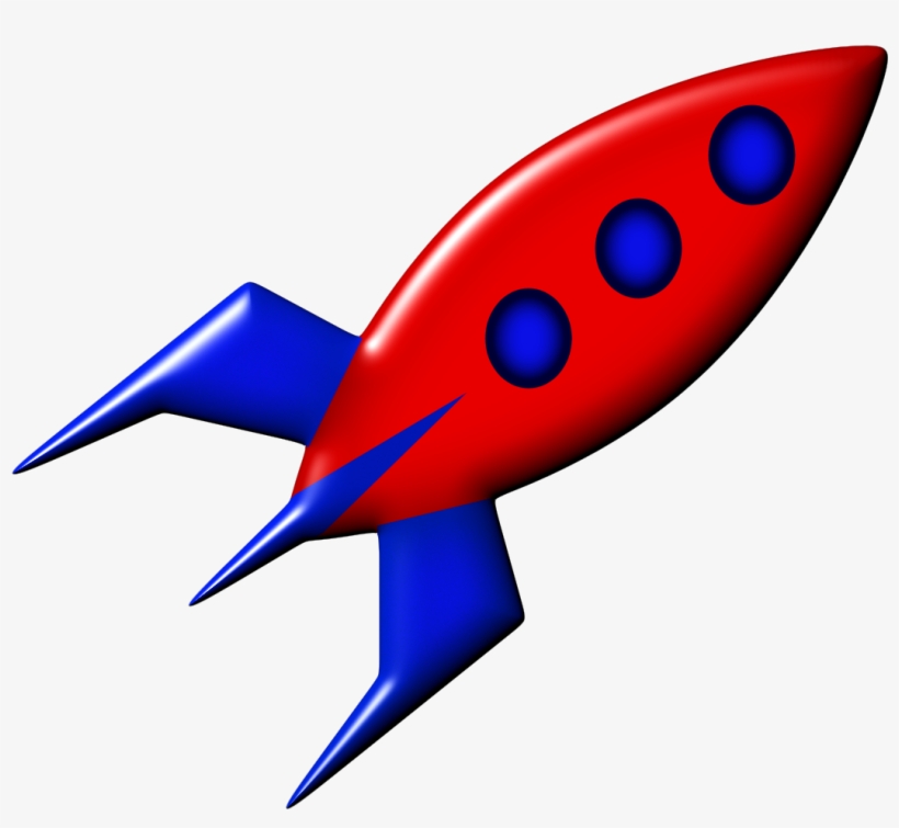 Space Education Clipart, Galaxy Space, Space Theme, - Red Blue Rocket Clipart, transparent png download