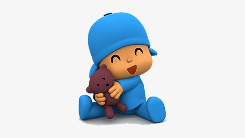 Pocoyó Con Oso De Peluche - Mi Primer Añito En Pocoyo, transparent png download