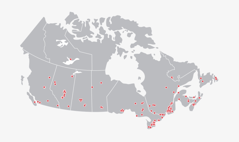 Wajax Operates More Than 100 Branches Across Canada - Map Of Canada Icon, transparent png download
