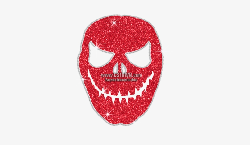 Glittering Halloween Grimace Iron On Rhinestone Transfer - Skull, transparent png download