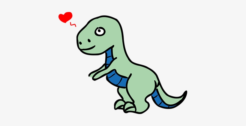 Cartoon Dino Dinosaur Dinosaurs Doodle Lov - Khủng Long Hoạt Hình, transparent png download